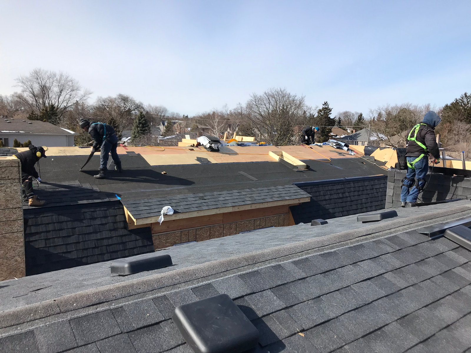 Shingle replacement in winter